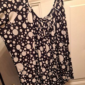 3X POLKA DOT Polyester Top